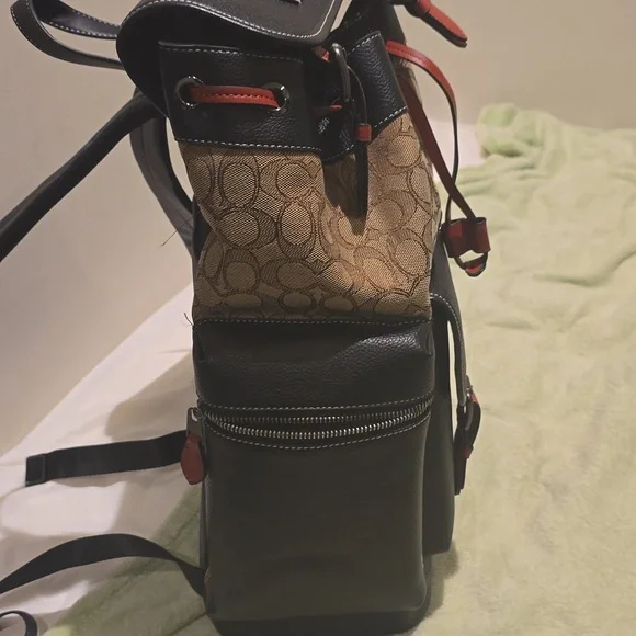 Coach Black and Brown Men's Backpack - Picture 2 of 4